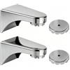 Rieoany 2 Portasapone Magnetici con 4 Tappi per Fiori, Senza Trapano, per Bagno, Montaggio a Parete, Nero/Argento/Bianco, 7,6 x 4,3 x 4,3 cm (Argento)