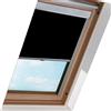 Hebitod - Tenda avvolgibile oscurante per lucernario termica, protezione solare con guida laterale, cornice in alluminio nero per S06, dimensione finestra 97,3 x 94 cm