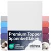 etérea Himmlische Qualität etérea Premium Topper lenzuolo con angoli 140x200-160x220 cm Bianco Epaisseur 5-10 cm - 100% Cotone - Oekotex materasso Letto copripiumino - lenzuola 140x200cm - 160x220cm White