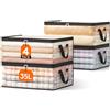 Lifewit Scatole per Vestiti Trasparente, Organizer Armadio Pieghevole con Manici, Scatole per Armadio en PVC, Scatoloni Trasloco, Organizer Armadio per Vestiti, Coperte, Piumoni, Libro, 35L, 4 Pezzi