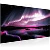Runa Art Quadri Moderni Aurora Islanda 1 Pezzo Tela Non Tessuta Soggiorno Corridoio Cielo notturno Viola 041912c