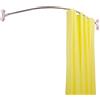BAOYOUNI Asta per Tenda da Doccia Curva con Ventose Acciaio Inossidabile Bastone Tenda Doccia Angolare per Bagno, Vasca, Camerino, 95,5 x 95,5cm