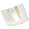 Trio Leuchten PLAFONIERA NIKOSIA VETRO BIANCO FOGLIA ORO 30X30 CM