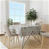 NARCISO Tovaglia 140x180 da 6 Posti in Tessuto 100% Poliestere con Trattamento NO STIRO, Copritavola Rettangolare Cucina, Tovaglie Tavolo Moderno Rettangolari, Copritavolo Maiolica Grigio