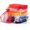 Tyhbelle 100 Pezzi Sacchetti Organza 7 x 9 cm Sacchetti Bomboniere per Matrimonio Compleanno Comunione Regalo Caramelle (Multicolore)