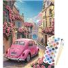 NPCSWXQ Dipingere con i numeri, adulti, tramonto rosa, decorazione fai da te, per adulti, kit per la casa, la camera da letto, lo studio o l'ufficio, regalo 40 x 50 cm