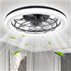 Bellanny Ventilatore da Soffitto con Luce e telecomando 49CM | 75W Dimmerabile LED Plafoniere | Lampada soffitto con Ventilatore, 3 Colori,6 Velocità,Memoria,Tempistica per Soggiorno,camera da letto
