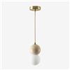 SKLUM Lampada da soffitto con sfera di cristallo in travertino Davise -