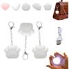HItianya Luce con sensore tattile per borsa Love Wallet, Luce luminosa ricaricabile per borsa, Lampada a forma di cuore per borsa, Luces istantanea con un tocco (3, Zampa)