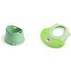 OKBABY Oplà Vaschetta Ampia e Versatile per il Bagnetto del Neonato, 12-36 Mesi (fino a 25 kg), Verde & Hippo Visiera Proteggi Occhi, Cappello da Doccia 8-36 Mesi, Verde