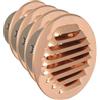 La Ventilazione GTRP80R Griglia Tonda da Incasso, Rame, 100 mm (Confezione da 4)