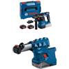 Bosch Professional Trapano avvitatore a percussione a batteria Bosch Professional sistema 18V GBH 18V-22 (incl. 2 batterie da 4,0 Ah, caricabatterie rapido GAL 18V-40, L-BOXX) + martello aspirante GDE 18V-12
