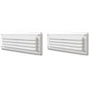 La Ventilazione CR237B Griglia di Ventilazione in Plastica Rettangolare da Sovrapporre, Bianco, 227x80 mm (Confezione da 2)