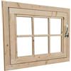 Home Idea Italia Home Idea Finestra in legno per casetta mis 81 x 61 cm con apertura laterale, con Plexiglass