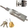 ShunJian Master Key Decoder Lock Picking Tool, strumento 2 in 1 in acciaio inox Lock Pick & Key Decoder Tool, kit durevole per principianti con estrattore chiave automatica e chiave scheletrata, set di
