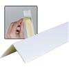 Dalsys Profilo angolare, autoadesivo 100cm x 30 x 30mm Bianco PVC | Profilo paraspigoli, listello angolare, protezione bordi parete, per zone abitative, lavoro e garage