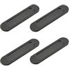 Zyiphor 4 Pezzi Maniglia Autoadesiva per Porte Scorrevoli, Maniglie Ovali Senza Punzonatura,in Lega di Alluminio Nero Opaco Senza Punzonatura 14.8 cm - Adatto per Armadi, Finestre, Cassetti e Vetrine.