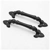 XBAIPIN Maniglie per Porta da Fienile in Ghisa Nera - Lot of 2 Lunghezza 185 mm | Viti Incluse - Ferro Forgiato Resistente per Cancello Giardino, Capannone, Garage, Armadietto - Stile Vintage e Rustico