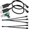 Gebildet 12V Step-Up USB a 3-Pin/4-Pin PWM 5V USB Ventola de Manicotto Cavo Adattatore di Alimentazione, Regolatore Della Velocità del Vento Della Ventola, Cavo Splitter PWM a 3 Vie/2 Vie (2 pezzi)