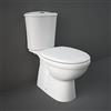 Inbagno Vaso monoblocco tradizionale con scarico a pavimento e cassetta in ceramica, copriwc originale in termoindurente, KARLA
