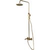 Zalydala Trim Doccia, Rubinetteria Bagno in Ottone Antico, Sistema Doccia A Pioggia Parete In Appartamenti, Bagni, Scuole, Bagni Termali (Oro)