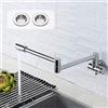 FIFILARY Rubinetto da Cucina,Senza Piombo Ottone A parete Pieghevole Rubinetto per Riempire Bacinelle Doppia Articolazione Ugello Girevole 360° Rubinetto Solo Acqua Fredda(2 Filtri da Lavandino in Regalo)