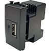 oniroview Presa USB 5V 3A 15W da Muro Compatibile Vimar Eikon 20292.AC Alimentatore USB Tipo A, Nero