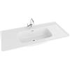 LAVITA Minnesota 1000 - Lavabo per mobili con troppopieno e foro per rubinetto, in porcellana di alta qualità, 101 x 46,5 x 17 cm, colore: Bianco lucido
