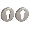 Thirard Coppia di rosette tonde Ø 50 mm con foro cilindro, nichel satinato