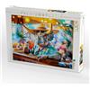 CALVENDO Puzzle, ora di cocktail, dinosauro al bar sulla spiaggia | Il dinosauro si siede al bar dei cocktail e scivola piacevolmente · 1000 pezzi · Dimensioni da disteso 64 × 48 cm · Puzzle