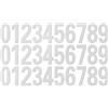 YIKIADA 30 PCS Numeri Adesivi Grandi Vinile per Numerare Porte, Cassette delle Lettere, Adesivo con numero Impermeabile, Etichette - Argento