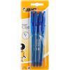 BIC Penne Blu a Sfera, Cristal Clic, Punta Media (1.0 mm), Confezione da 4 Penne, Cancelleria Scuola e Casa