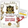Mr Pubblicità Biglietto auguri 60° compleanno - PERSONALIZZA QUI - sessantenne personalizzato - Attestato Diploma idea regalo originale compleanno (60 ANNI)