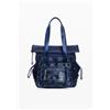 Desigual, Zaino grande multiposizione in nylon, Poliammide, Blu, U