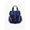 Desigual, zaino multiposizione medio in nylon, Poliammide, Blu, U