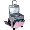 Amythe Borsa per insegnante con ruote, da donna, con raccoglitore a fisarmonica, trolley rimovibile a 5 ruote con tasche imbottite, per laptop da 15,6 pollici, viaggi, scuola/ufficio, grigio