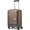 REDOLZ Piccolo bagaglio a mano con scomparto per computer portatile | 40 x 23 x 55 cm e tasca anteriore, ultraleggero, solo 3,1 kg, per uomo e donna, 4 ruote doppie e lucchetto TSA (Essentials 17