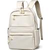SONARIN Zaino Scuola Uomo Donna Casual Impermeabile Porta PC 14 Pollici Borsa Superiore Media Ragazza Ragazzo Viaggio Università Lavoro (Bianco)