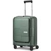 REDOLZ Piccolo bagaglio a mano con scomparto per computer portatile | 40 x 23 x 55 cm e tasca anteriore, ultraleggero, solo 3,1 kg, per uomo e donna, 4 ruote doppie e lucchetto TSA (Essentials 17