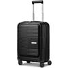 REDOLZ Piccolo bagaglio a mano con scomparto per computer portatile | 40 x 23 x 55 cm e tasca anteriore, ultraleggero, solo 3,1 kg, per uomo e donna, 4 ruote doppie e lucchetto TSA (Essentials 17