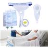 Hbbgdiy Catetere esterno in silicone traspirante per uomo, raccoglitore di urina maschile con 2 sacchetti di urina riutilizzabili da 1000/2000 ml per viaggi, anziani, allettati e uso post-operatorio