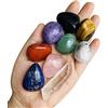DIDIDOU Set di 9 cristalli di Chakra per pietre curative, burattati e lucidati, per 7 Chakra bilanciamento, terapia di cristallo, meditazione, Reiki o come pietre per il pollice, pietre di palma
