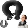 Leikurvo Borsa dell'acqua calda per collo, borsa dell'acqua calda in PVC per collo e spalle e mal di schiena, con soffice (nero)