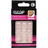 GLAM UP Glam'Up Paris - Unghie finte, copertura completa, facile da usare, 24 unghie finte per scatola + adesivi bifacciali, forma quadrata, arrotondata, n. 1, colore: Rosa
