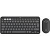 Logitech 920-012221 Pebble 2 Combo Kit Tastiera e Mouse Wireless Bluetooth Logi Bolt QWERTY Italiano Easy-Switch 3 Dispositivi colore Grafite