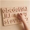 Puzzle in Legno Dell'alfabeto Cognitivo Tavoletta con Lettere Minuscole Lisci