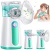 BioAura Aerosol portatile silenzioso 2 intensità autopulizia per adulti-bambini | 3 flussi regolabili, autopulizia, display digitale, filtro 4.2µm, stop auto, 10ml - silenzioso e potente per famiglia