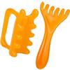 BOXOB Set di Strumenti Massaggio Fascia & Cuoio Capelluto, Portatile Massaggiatore Rilascio Miofasciale per Nodi Muscolari Cellulite Massaggiatore Testa per Crescita Capelli Rilassamento (Giallo)