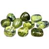 Generico ALCHIMIA- Pietra serpentino burattato 1pc. cm.2,5-3,5 + molla spirale metallo omaggio per poter creare un ciondolo da indossare cristalloterapia