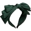 Baoblaze Fascia per capelli con fiocco, accessorio per capelli, cerchietto per capelli per il lavaggio del viso, da indossare ogni giorno, Verde Scuro